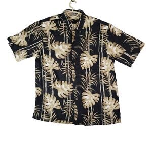 Caribbean Shirt 100%‎ Rayon Mens L Hawaiian Floral Beach Vacation Travel Cruise